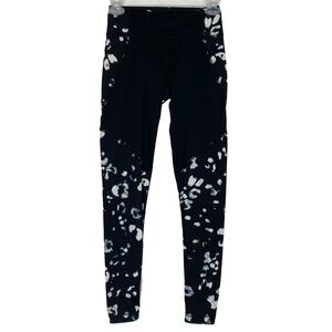 Varley Vista Tight Nightstalker Leggings Womens Size XS Black Leopard Print
